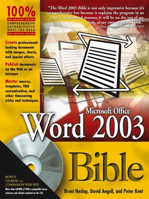 cover image of Word 2003 Bible